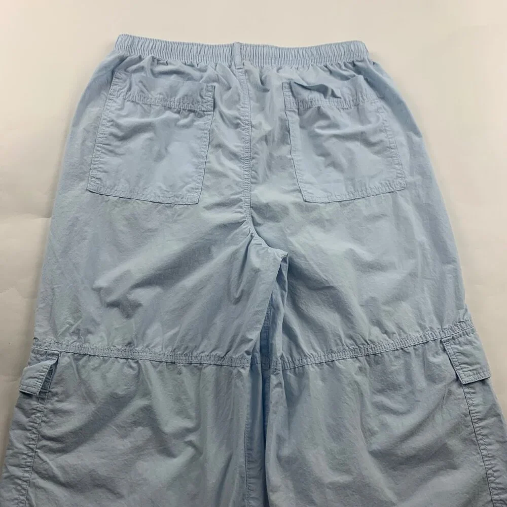 Wild Fable Light Blue Cotton Wide Leg Cargo Pant M - Picture 6 of 6